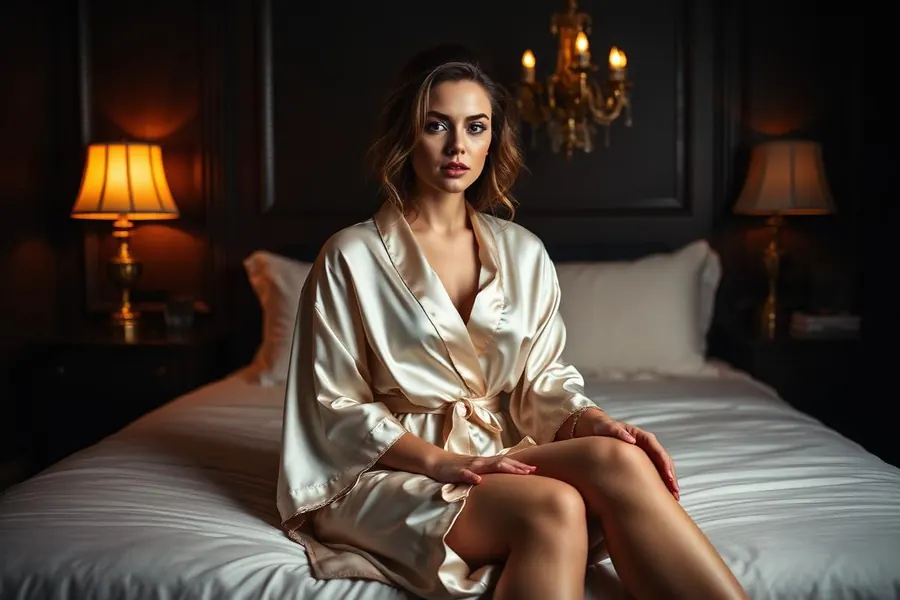 Portrait boudoir lingerie noire — studio Lille